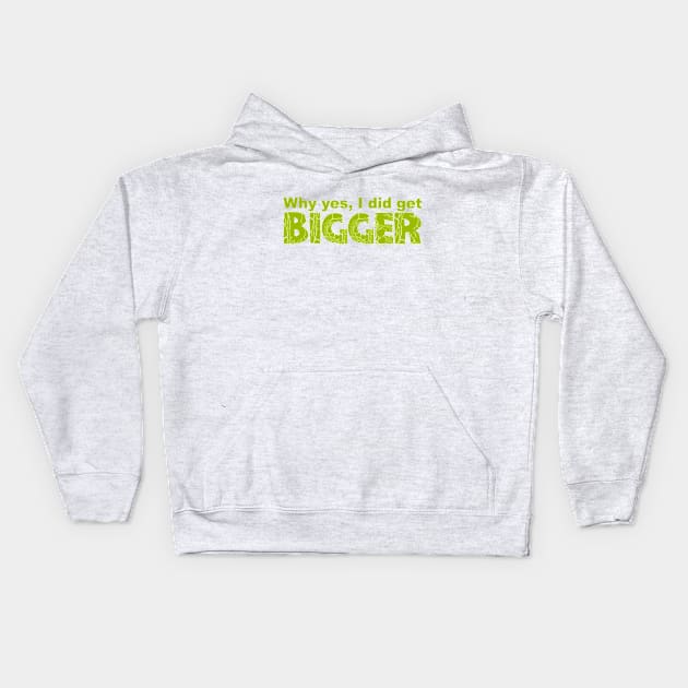 I Got Bigger Kids Hoodie by musclesnmagic